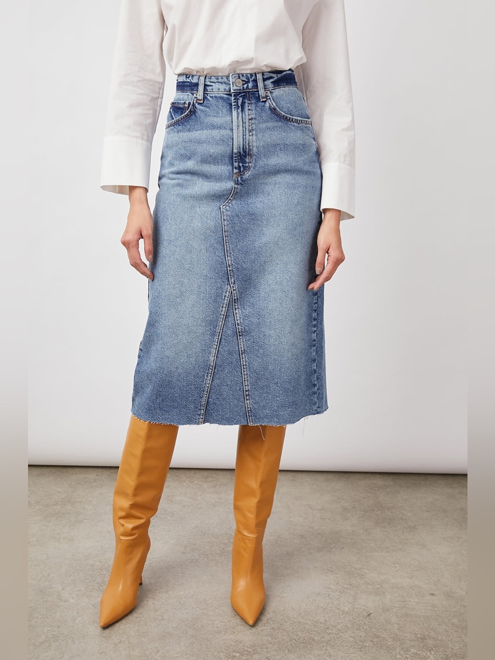 Rails Highland Denim Midi Skirt in Vintage Sapphire Size 25